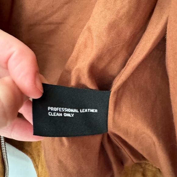 NWOT Slate & Willow Suede Moto Jacket in Brown Chestnut - Small - Picture 13 of 14